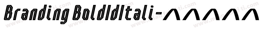 Branding BoldIdItali字体转换